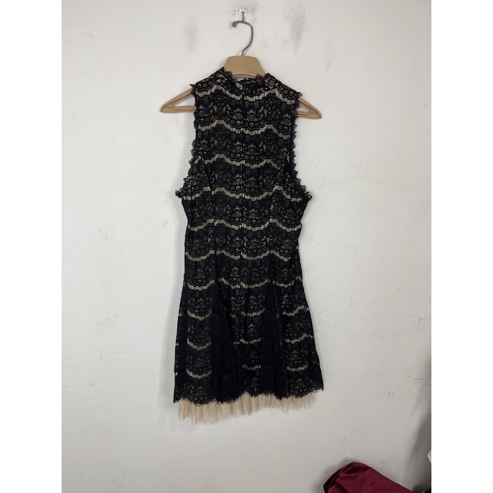Trixxi Womens Dress Medium Black Lace Coquette Goth Emo Hoco Formal - Picture 3 of 10
